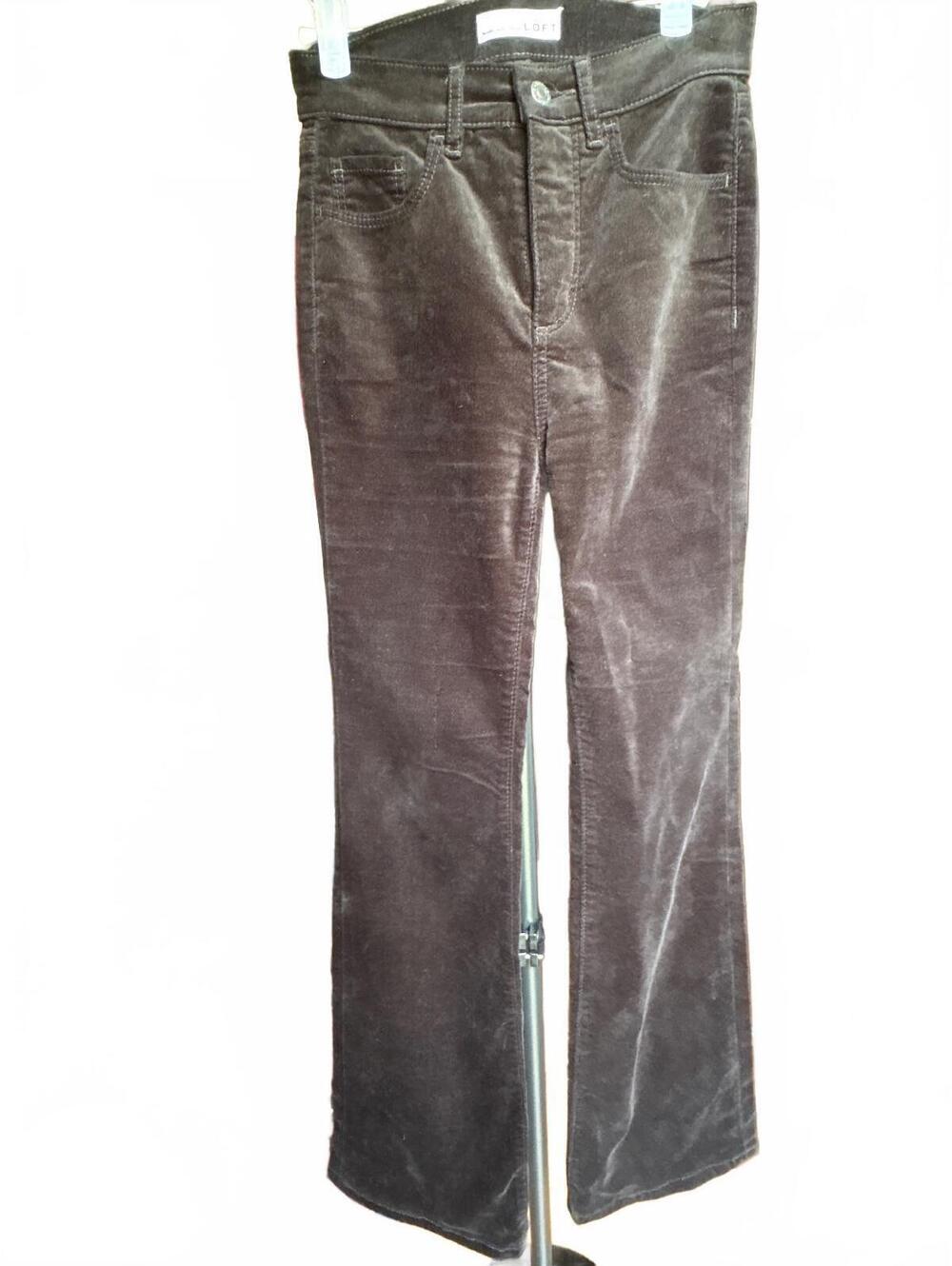 LOFT Black velvet 5-pocket bootleg pants 24/00
